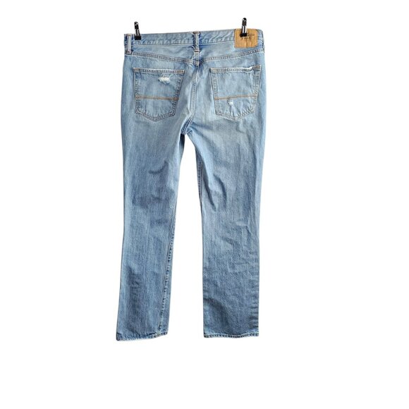Abercrombie & Fitch Y2K Denim Distressed Button Fly Cotton Jeans 36x32 - Picture 8 of 10